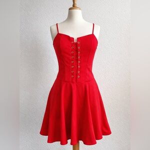 Strap fit and flare dress - built in padded bra and adjustable straps